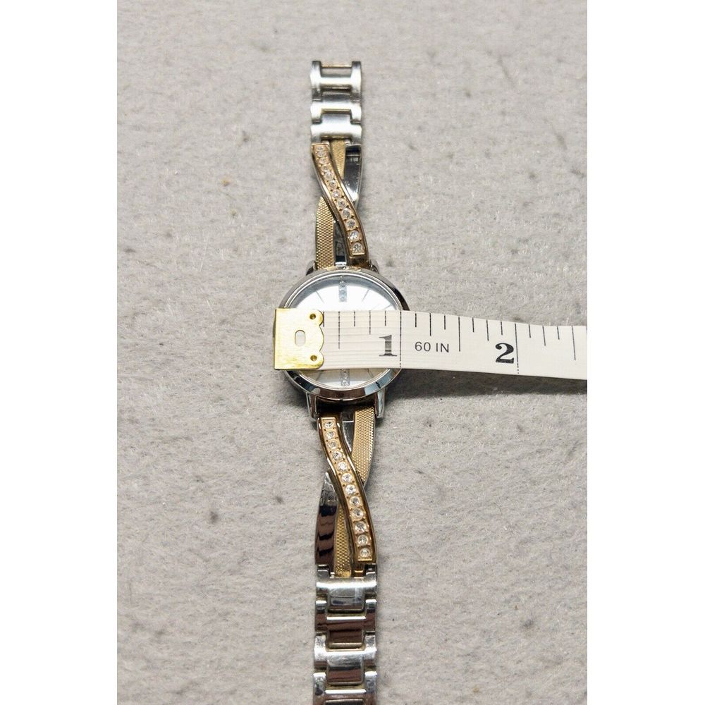 Liz Claiborne LC1220 Japan Movement Diamond Gold Silver Toned Ladies Wristwatch‎ - Picture 7 of 8